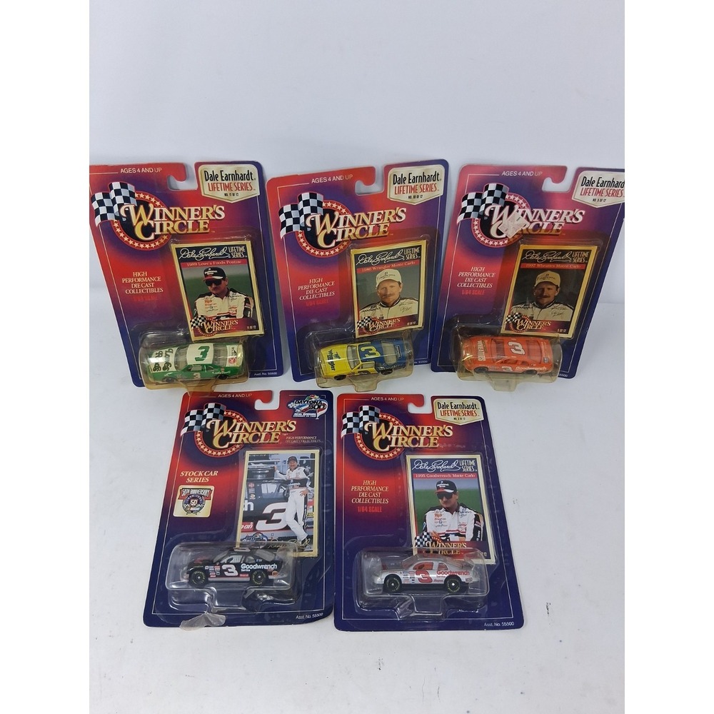 Lot Of 5 Winners Circle Dale Earnhardt Diecast 1/64 Cars Card Lifetime Series H